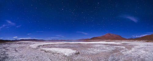 Landscape Photography by Professional Freelance UK Landscape Photographer Stars over Chalviri Salt Flats at night aka Salar de Chalviri Altiplano of Bolivia South America
