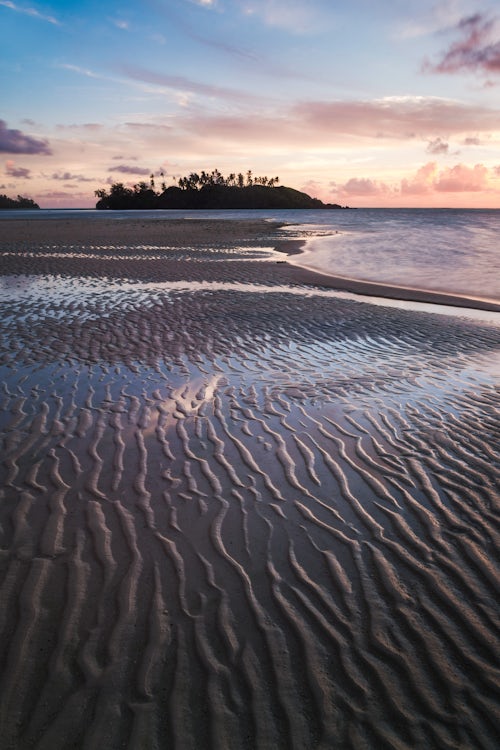 Landscape Photography by Professional Freelance UK Landscape Photographer Sunrise at Muri Beach and tropical Motu Taakoka Island Rarotonga Cook Islands